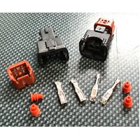 SPP Injector Connector 2pc Plug Kit - Bosch Style EVO 4-9, R32-R34 Skyline GTR
