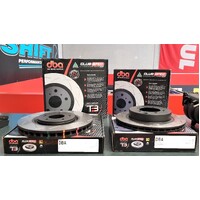 DBA 4000 T3 Slotted Rear Rotors - Suits Honda Integra DC2 Type R