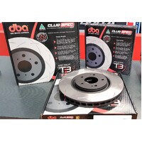 DBA 4000 T3 Slotted Front Rotors - Suits Honda Integra DC2 Type R - 5 Stud