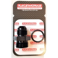 Raceworks Male Flare AN-8 To O-Ring Boss AN-6 Male ORB