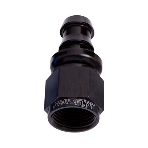 Aeroflow -10AN Push Lock Straight Hose End - 400 / 510 Series Full Flow 