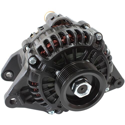 Aeroflow High Amp Black Alternator - Suits Mitsubishi EVO 4-9 4G63T