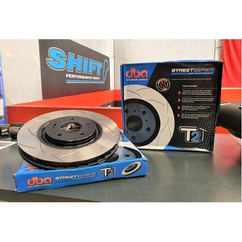 DBA T2 Street Slotted Rear Rotors - Suits Honda Integra DC2 Type R