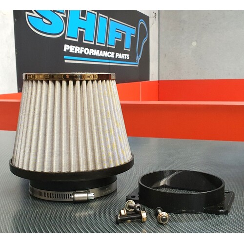 SPP 4.5" Funnel Top High Flow Stainless Air Filter Kit - Suits Mitsubishi EVO 6 7 8 9 Galant Pajero