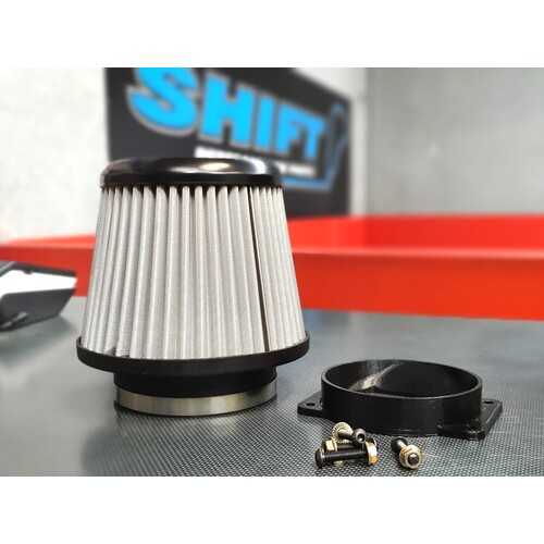 SPP 4.5" Dual Entry High Flow Stainless Air Filter Kit- Suits Mitsubishi EVO 6 7 8 9 Galant Pajero