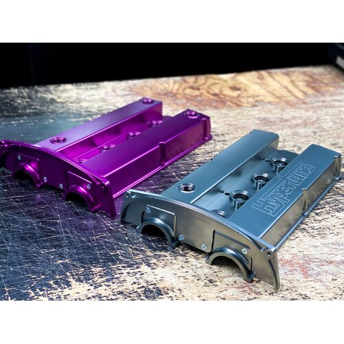 Hypertune Purple Billet Rocker Cover - Suits Mitsubishi EVO 4, 5, 6, 7 ,8 , 9 Wagon Non Mivec