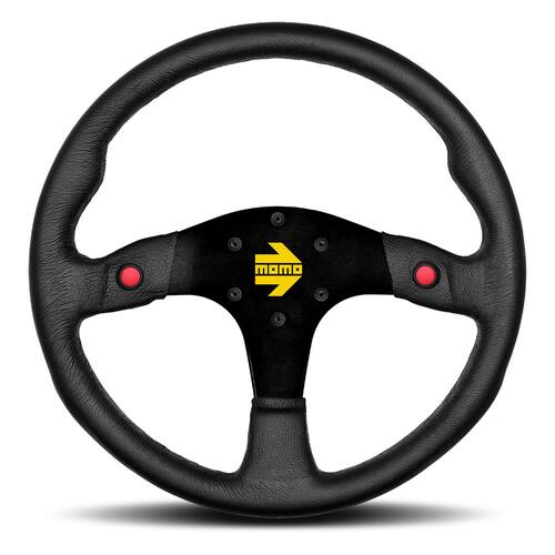 MOMO MOD.80 Black Leather Steering Wheel 350